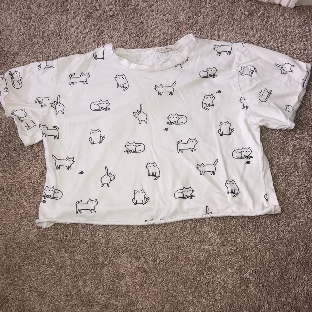 cute cat crop top